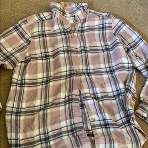 Pink and grey plad shirt